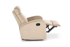 Fotel rozkładany recliner Veral welwet beżowy