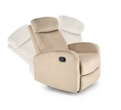 Fotel rozkładany recliner Veral welwet beżowy