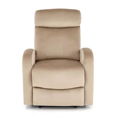 Fotel rozkładany recliner Veral welwet beżowy