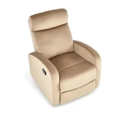 Fotel rozkładany recliner Veral welwet beżowy