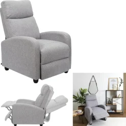 Fotel rozkładany Recliner Dream szary