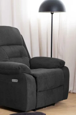 Fotel rozkładany recliner Vansbro szary ciemny