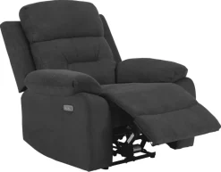 Fotel rozkładany recliner Vansbro szary ciemny