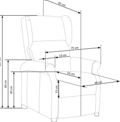 Fotel rozkładany recliner Nagu beżowy jasny