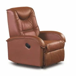 Fotel rozkładany recliner Dyran brązowy ekoskóra