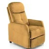 Fotel rozkładany recliner Dativo welwet żółty