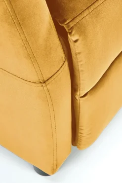 Fotel rozkładany recliner Dativo welwet żółty