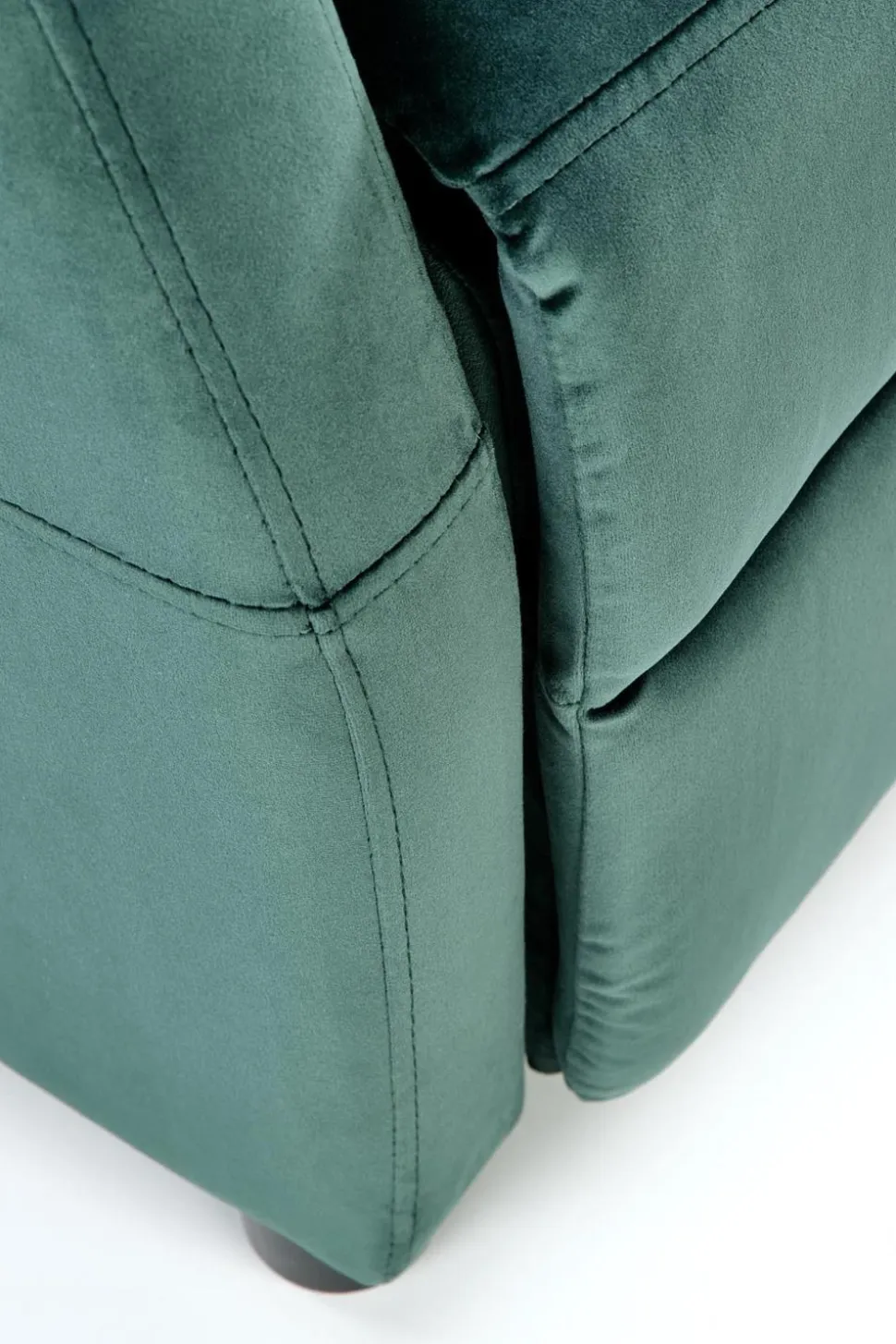 Fotel rozkładany recliner Dativo welwet zielony