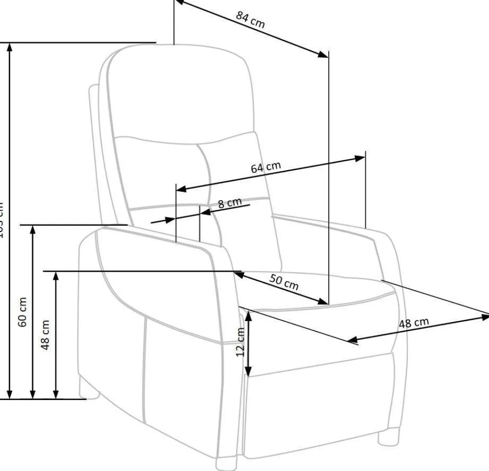 Fotel rozkładany recliner Dativo welwet zielony
