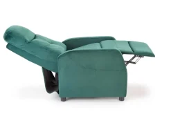 Fotel rozkładany recliner Dativo welwet zielony
