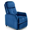 Fotel rozkładany recliner Dativo welwet niebieski