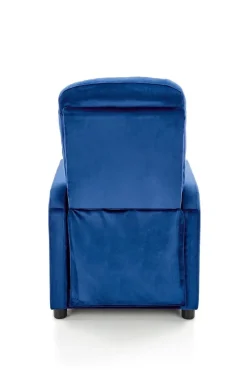 Fotel rozkładany recliner Dativo welwet niebieski