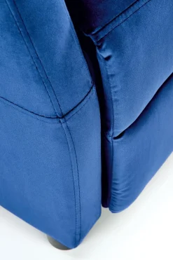 Fotel rozkładany recliner Dativo welwet niebieski