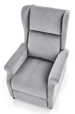 Fotel rozkładany recliner Nagu szary jasny