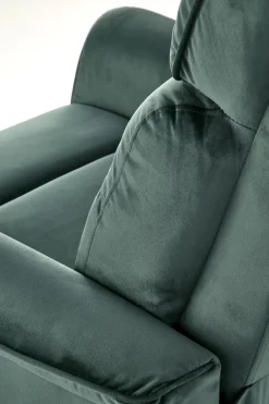 Fotel rozkładany recliner Karlin welwet zielony