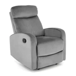 Fotel rozkładany recliner Veral welwet szary