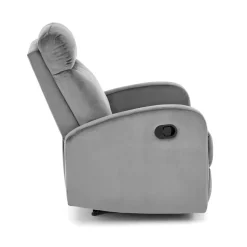 Fotel rozkładany recliner Veral welwet szary