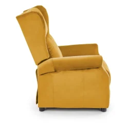 Fotel rozkładany recliner Nagu musztardowy