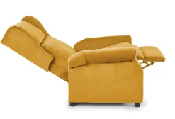 Fotel rozkładany recliner Nagu musztardowy
