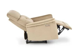 Fotel rozkładany recliner Karlin welwet beżowy