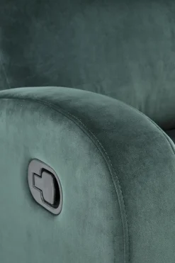 Fotel rozkładany recliner Veral welwet zielony