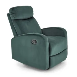Fotel rozkładany recliner Veral welwet zielony