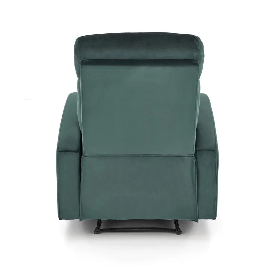 Fotel rozkładany recliner Veral welwet zielony