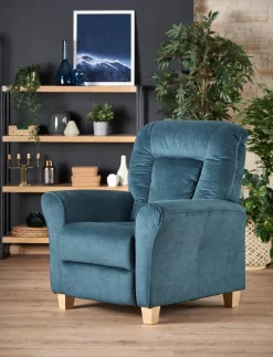 Fotel rozkładany recliner Darb niebieski