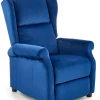 Fotel rozkładany recliner Nagu granatowy