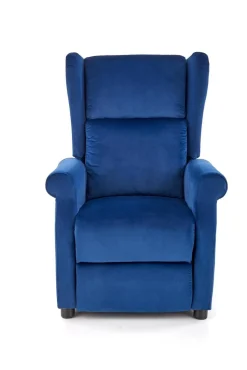 Fotel rozkładany recliner Nagu granatowy