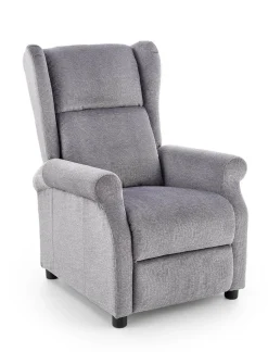 Fotel rozkładany recliner Nagu masujący szary