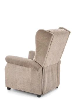 Fotel rozkładany recliner Nagu masujący beżowy