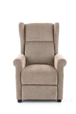 Fotel rozkładany recliner Nagu masujący beżowy