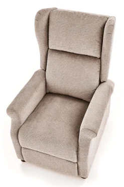 Fotel rozkładany recliner Nagu masujący beżowy