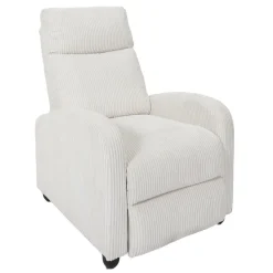 Fotel rozkładany Recliner Dream biały sztruks