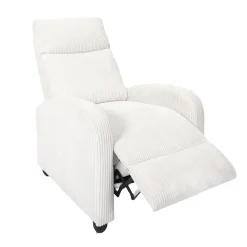 Fotel rozkładany Recliner Dream biały     sztruks