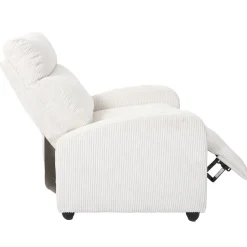 Fotel rozkładany Recliner Dream biały     sztruks