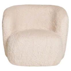 Fotel Setubal biały furry