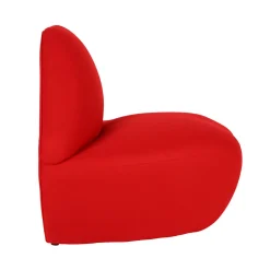Fotel Usta 1 czerwony tapicerowany