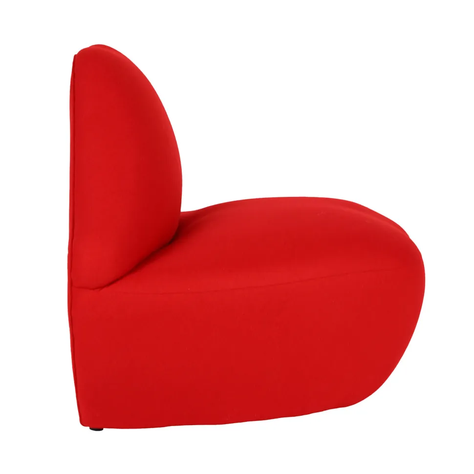 Fotel Usta 1 czerwony tapicerowany