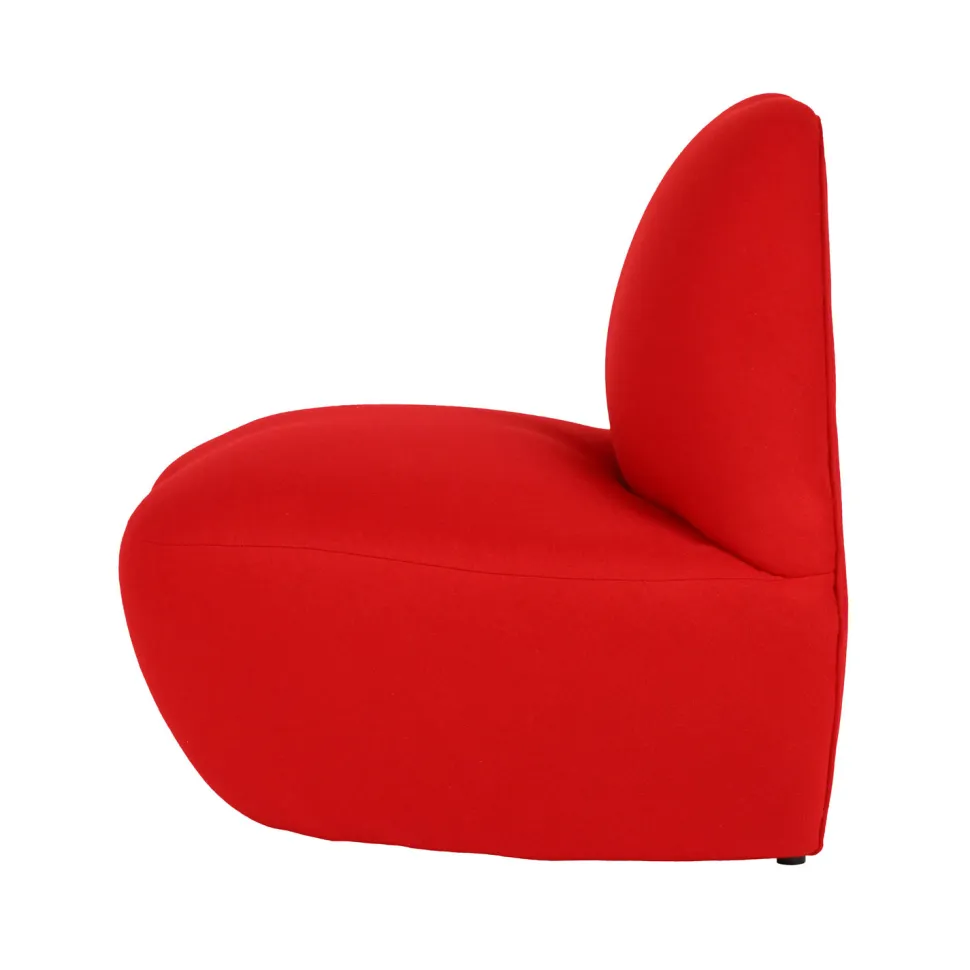 Fotel Usta 1 czerwony tapicerowany