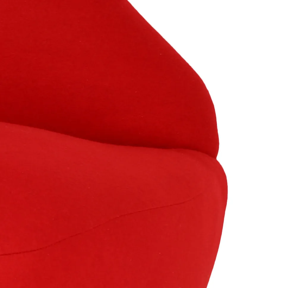 Fotel Usta 1 czerwony tapicerowany