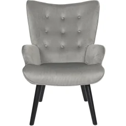 Fotel uszak Gulia szary sztruks