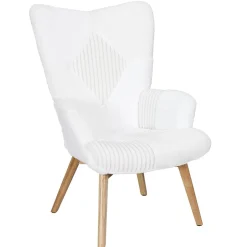 Fotel uszak Helsinki biały patchwork