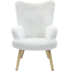 Fotel uszak Helsinki biały furry