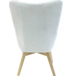 Fotel uszak Helsinki biały furry