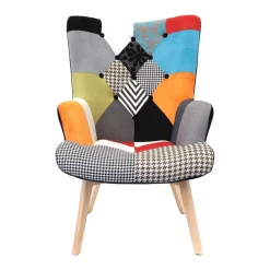 Fotel uszak Helsinki multikolor patchwork
