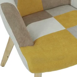 Fotel uszak Helsinki żółty patchwork
