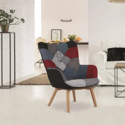 Fotel Uszak szeroki patchwork