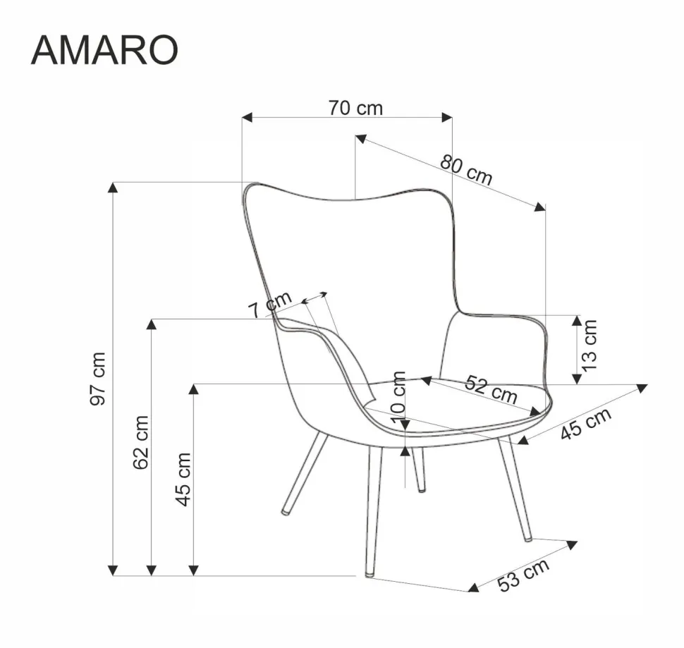 Fotel wypoczynkowy Adagio kremowy